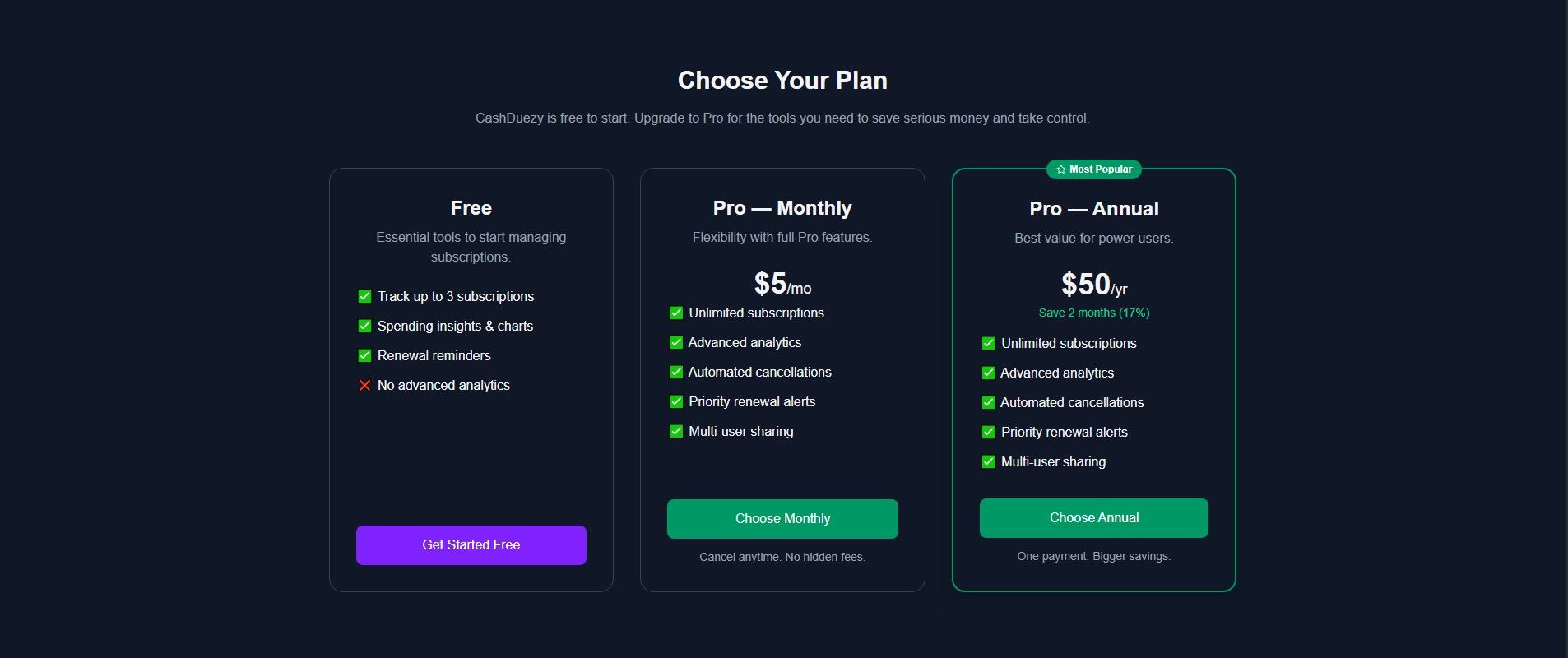 Cashduzy - Manager di abbonamento media 3