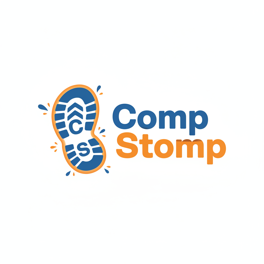 Comp Stomp - Product Hunt launch logo and brand identity