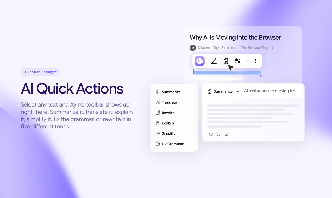 Aymo AI for Chrome gallery image