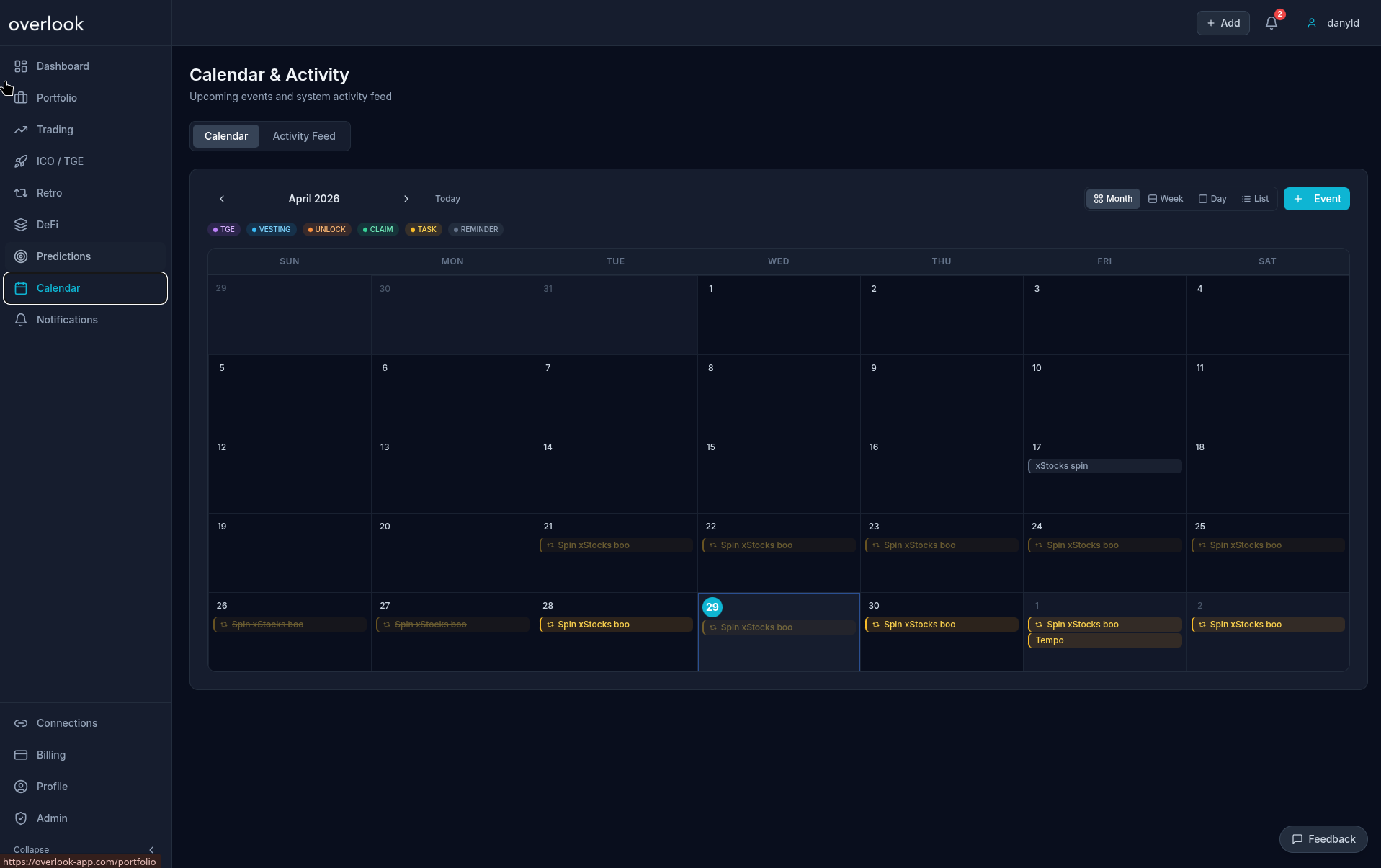 Overlook — Crypto Portfolio gallery image