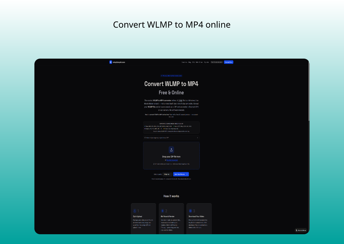 WLMP to MP4 Converter gallery image