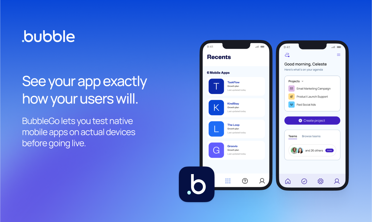 Bubble for native mobile apps (beta) screenshot 4