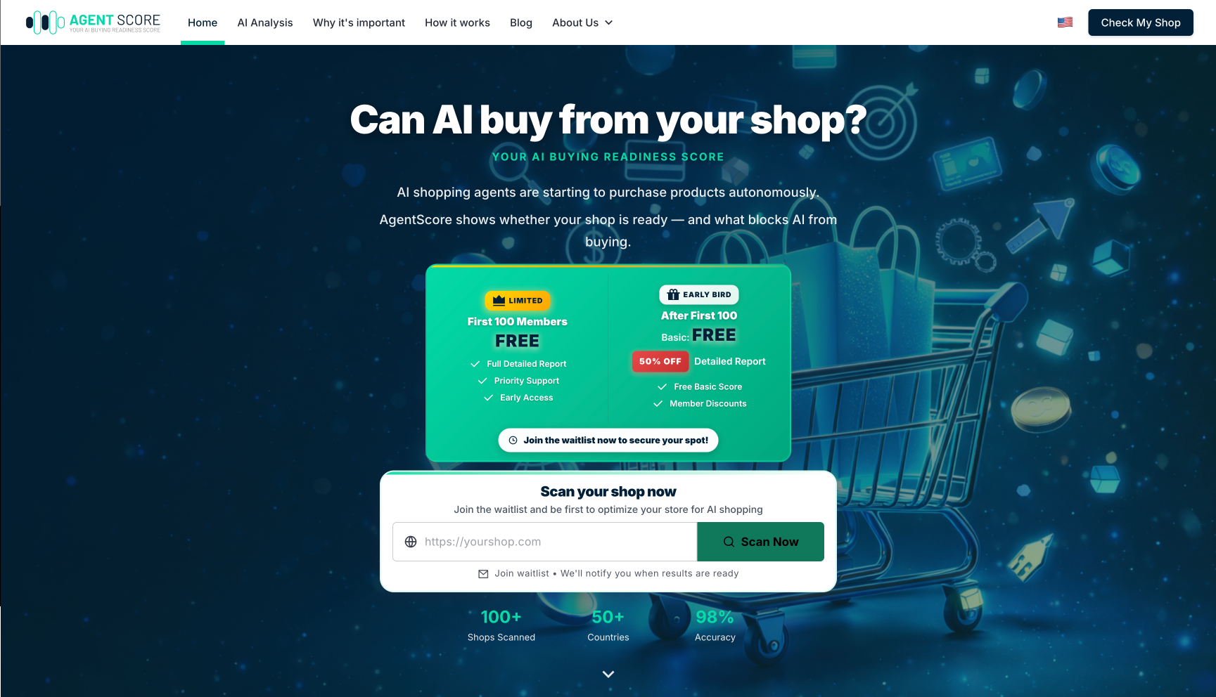 Agent Score - Main product screenshot demonstrating key features and user interface