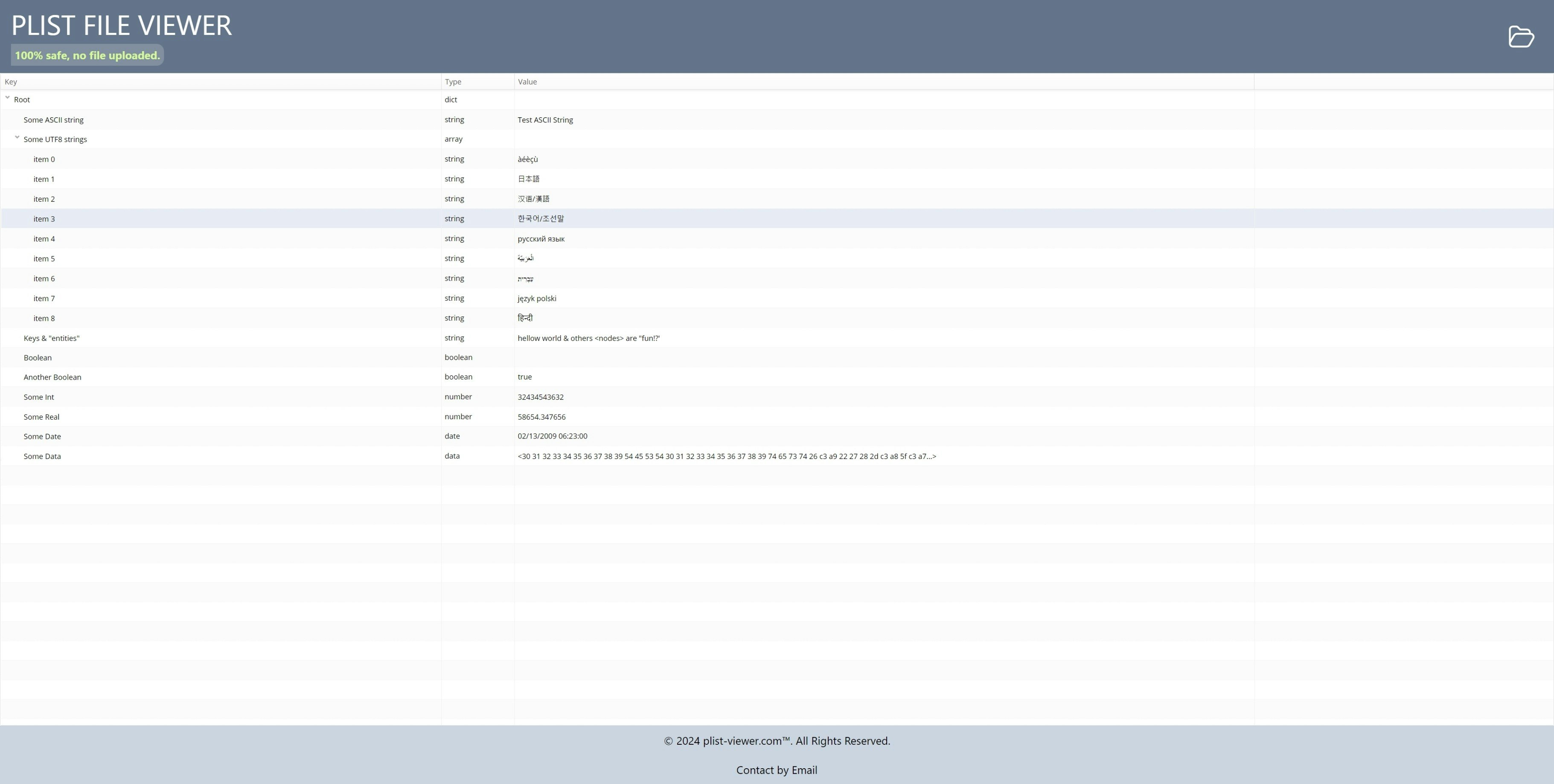 Plist file visualizzatore online media 2