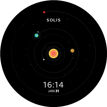 Solis Watch Face for Wear OS - Solis bringt die Wunder des Sonnensystems an Ihr Handgelenk Medien 6