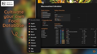 Notion Macronutrients Calculator gallery image
