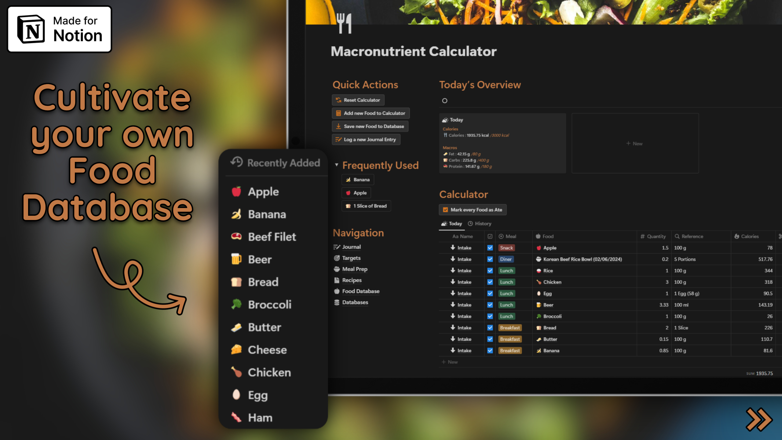 Notion Macronutrients Calculator media 2