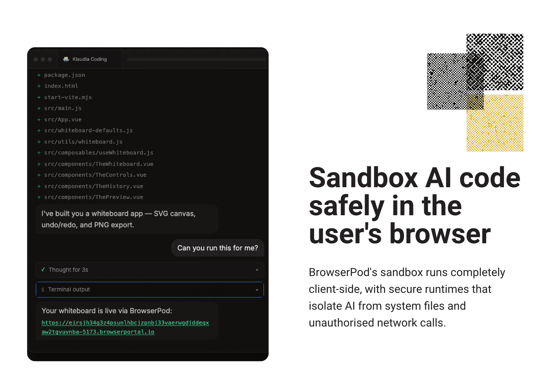 BrowserPod for Node.js screenshot 2