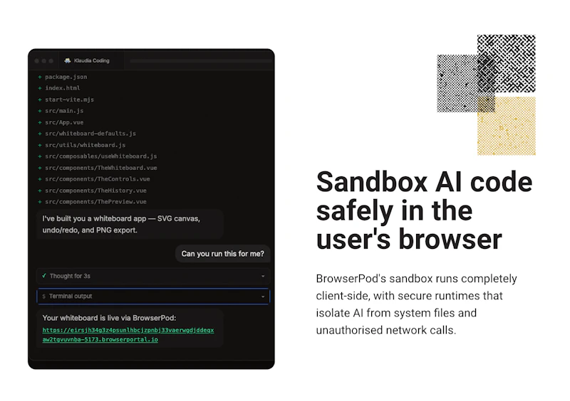 BrowserPod for Node.js  screenshot 3