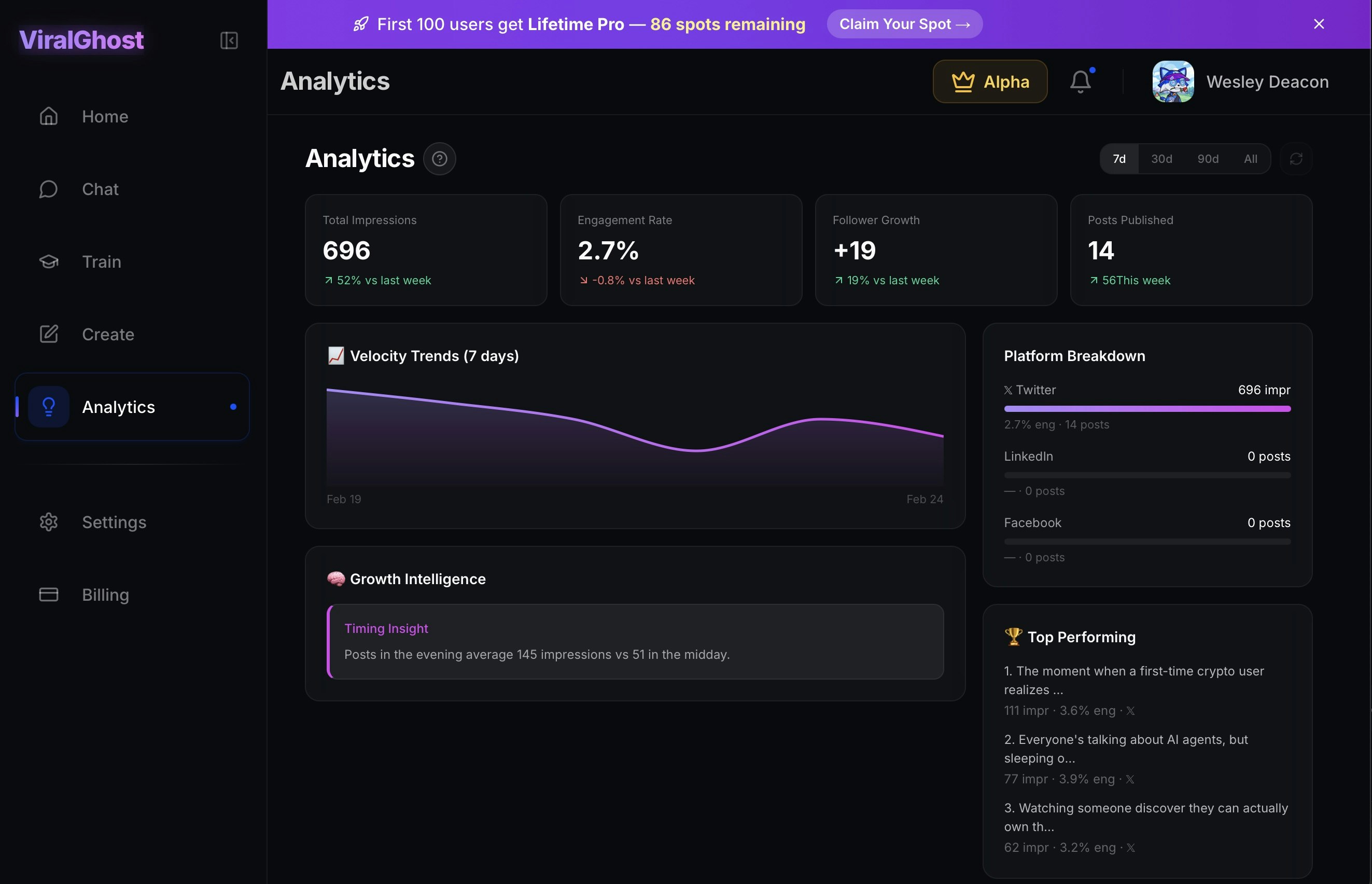 ViralGhost - Screenshot 4 showing product features and functionality