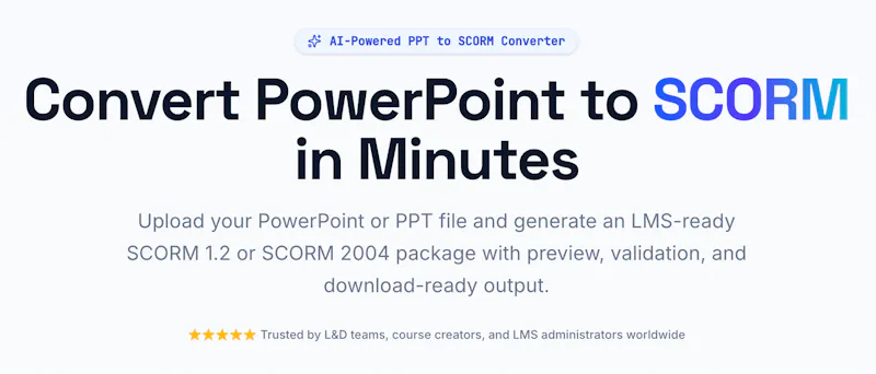 ToSCORM screenshot 2