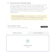 (Beta) File-Certification gallery image