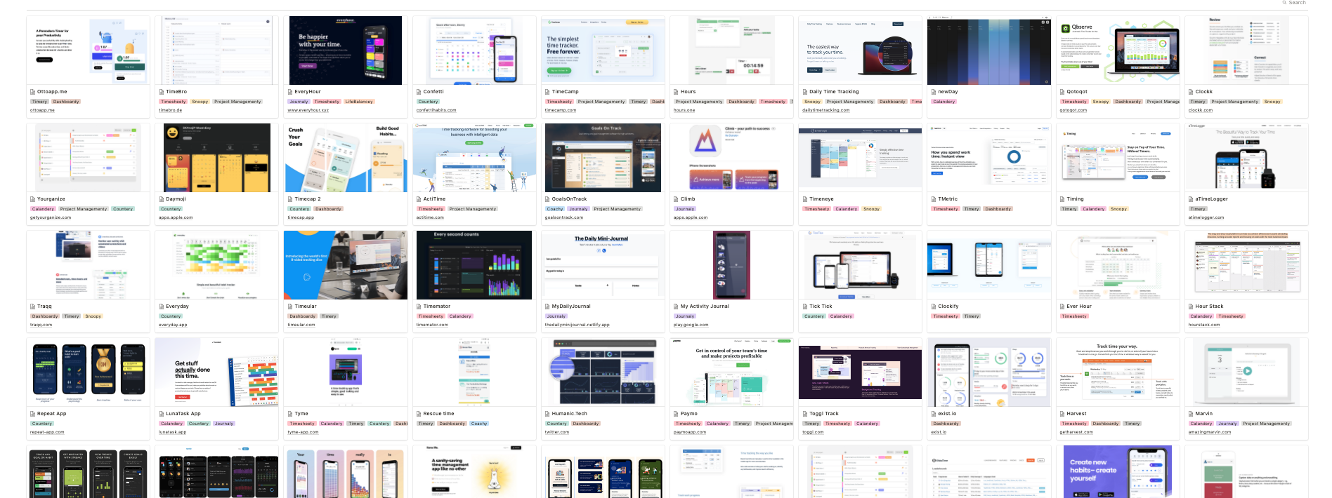 Time Trackers: List of the Landscape gallery image