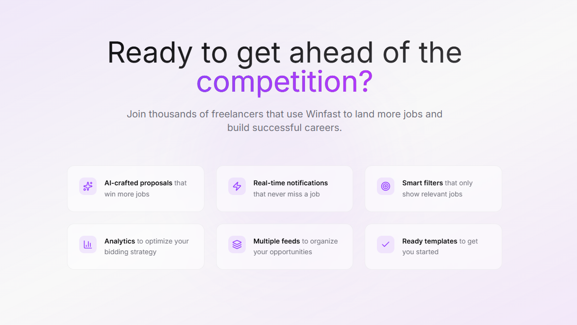 Média Winfast - Upwork Copilot - Saisissez les travaux de travail plus rapidement avec les alertes rapides et intelligentes 3