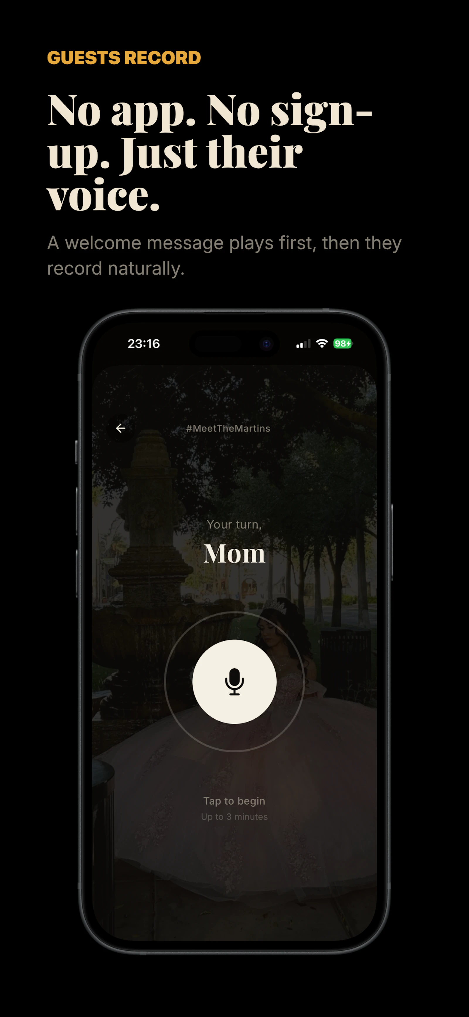 Dial Moments: Audio Guestbook screenshot 3