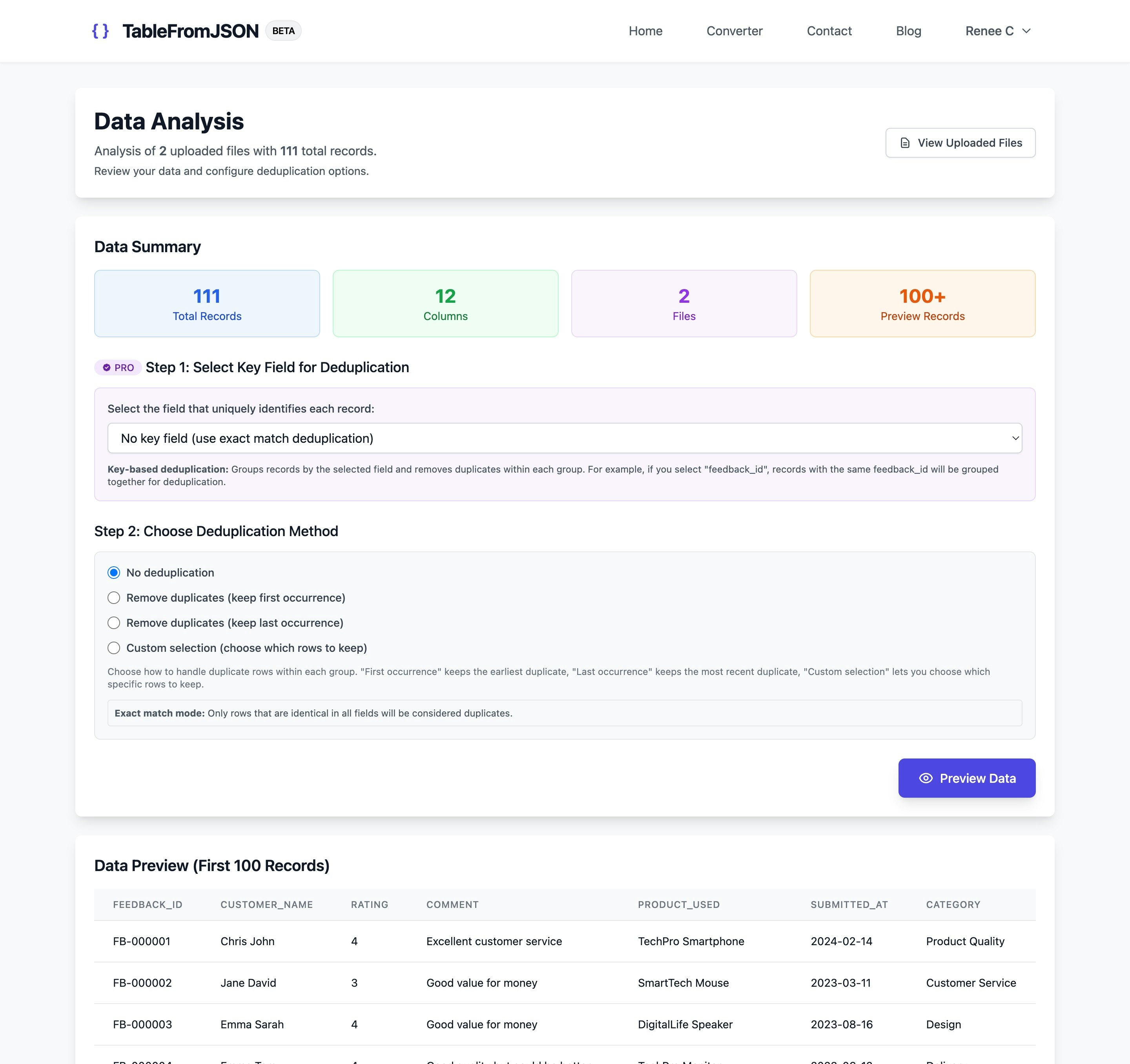 TableFromJSON - Screenshot 2 preview