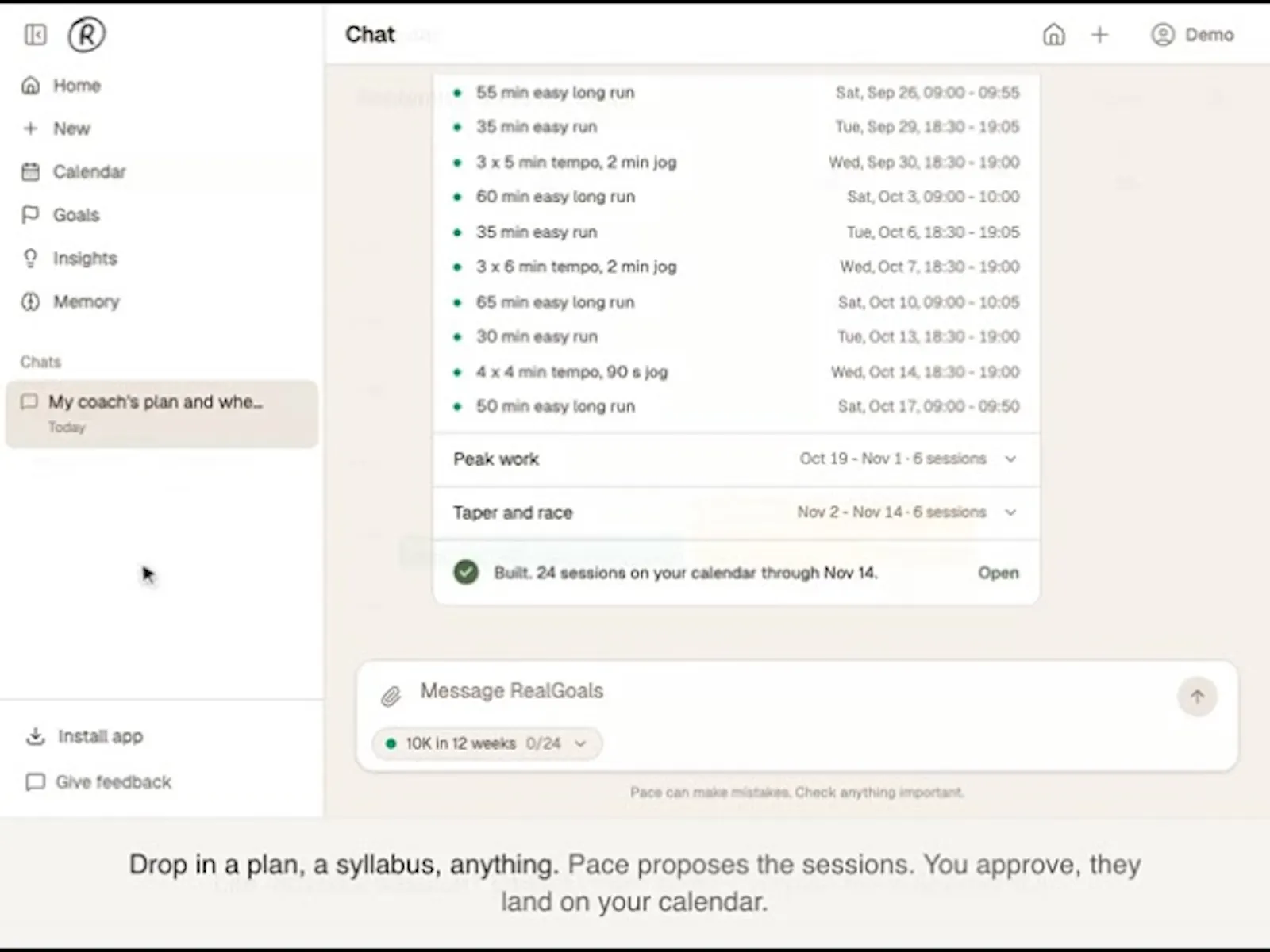 RealGoals screenshot 1 (video preview)