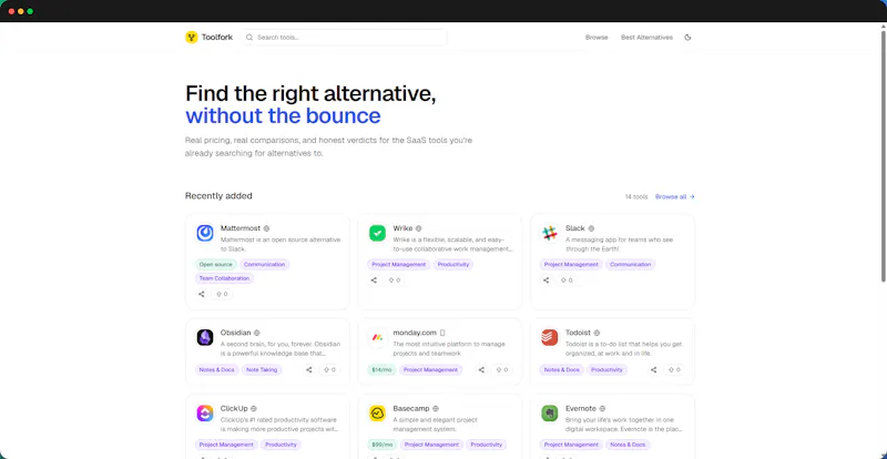 Toolfork screenshot 1