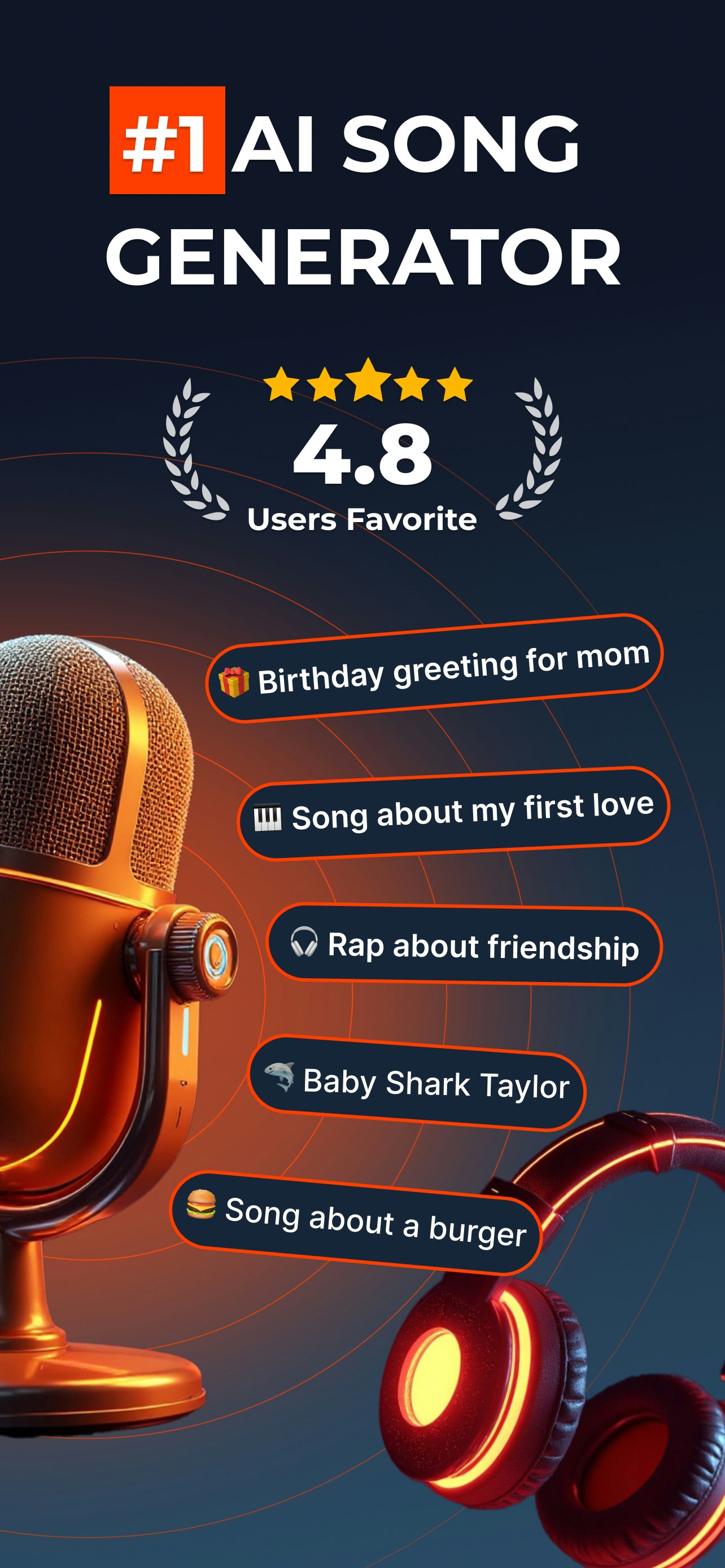 AI Song Generator - Rexa - Main product screenshot demonstrating key features and user interface