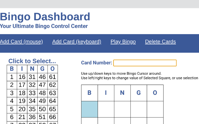 Dashboard bingo media 3