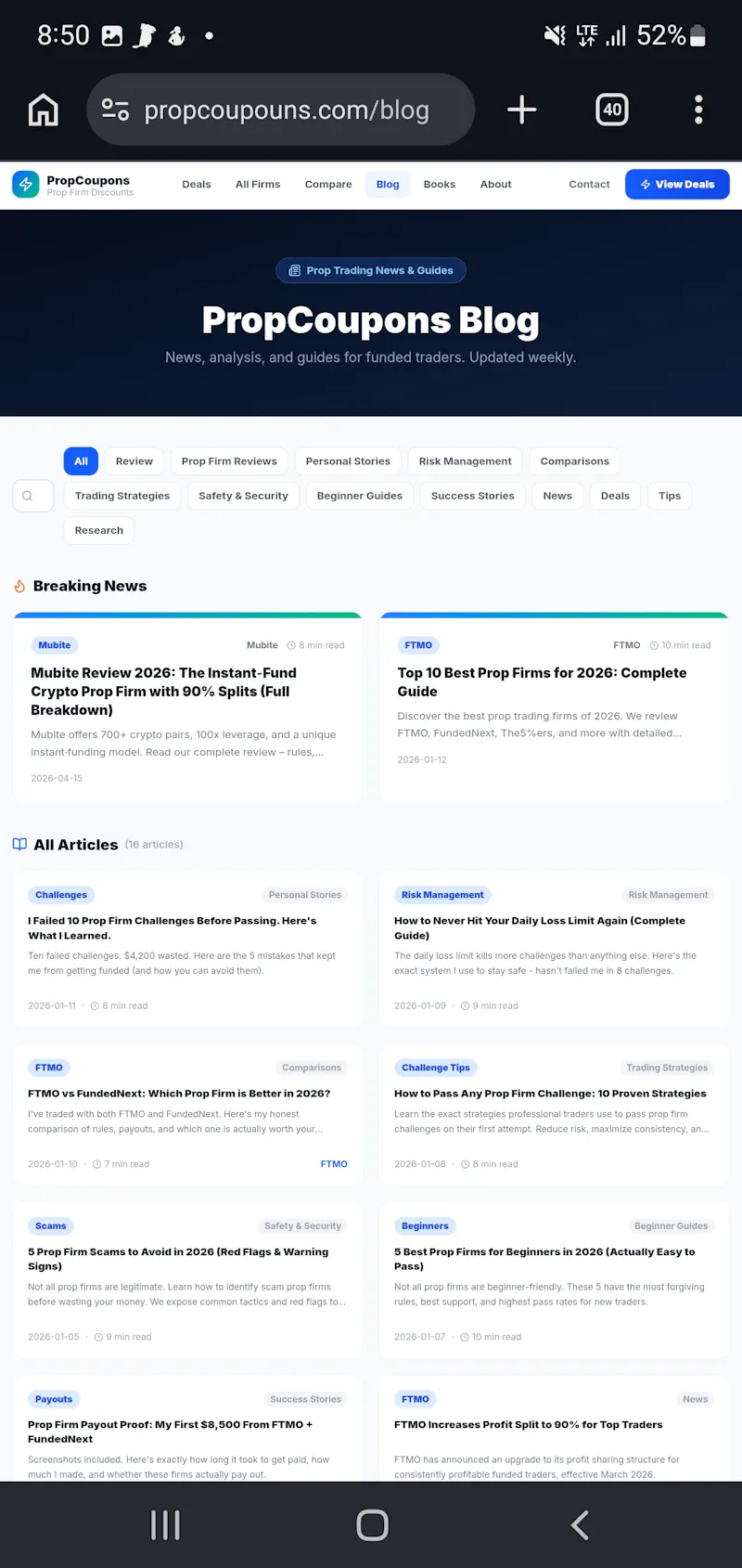 PropCoupouns; Live Rule Alerts and Deals screenshot 1