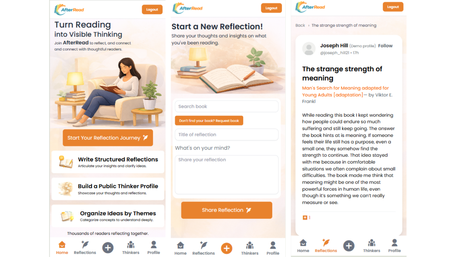 AfterRead - Main product screenshot demonstrating key features and user interface