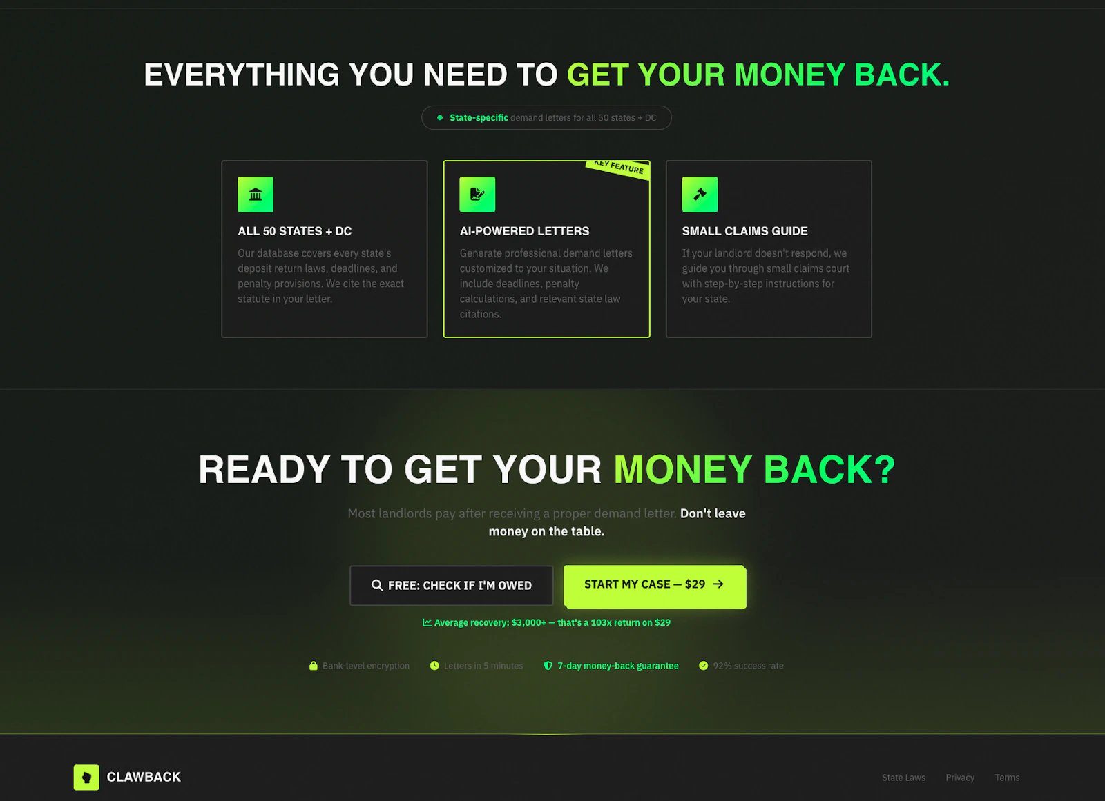 Clawback screenshot 1