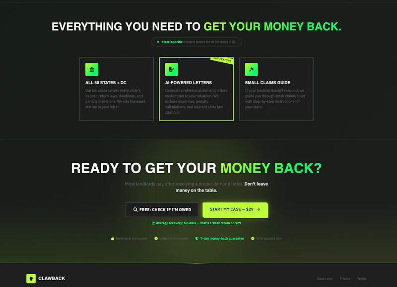 Clawback screenshot 1
