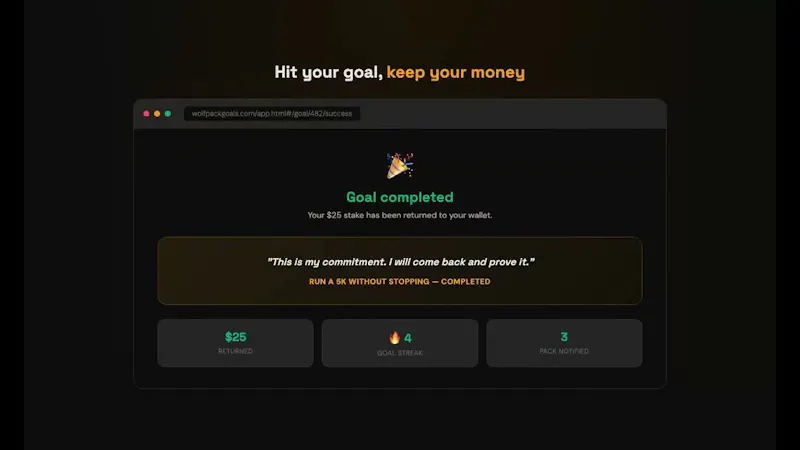 Wolf Pack Goals - Bet on your goals. screenshot 1 (video preview)