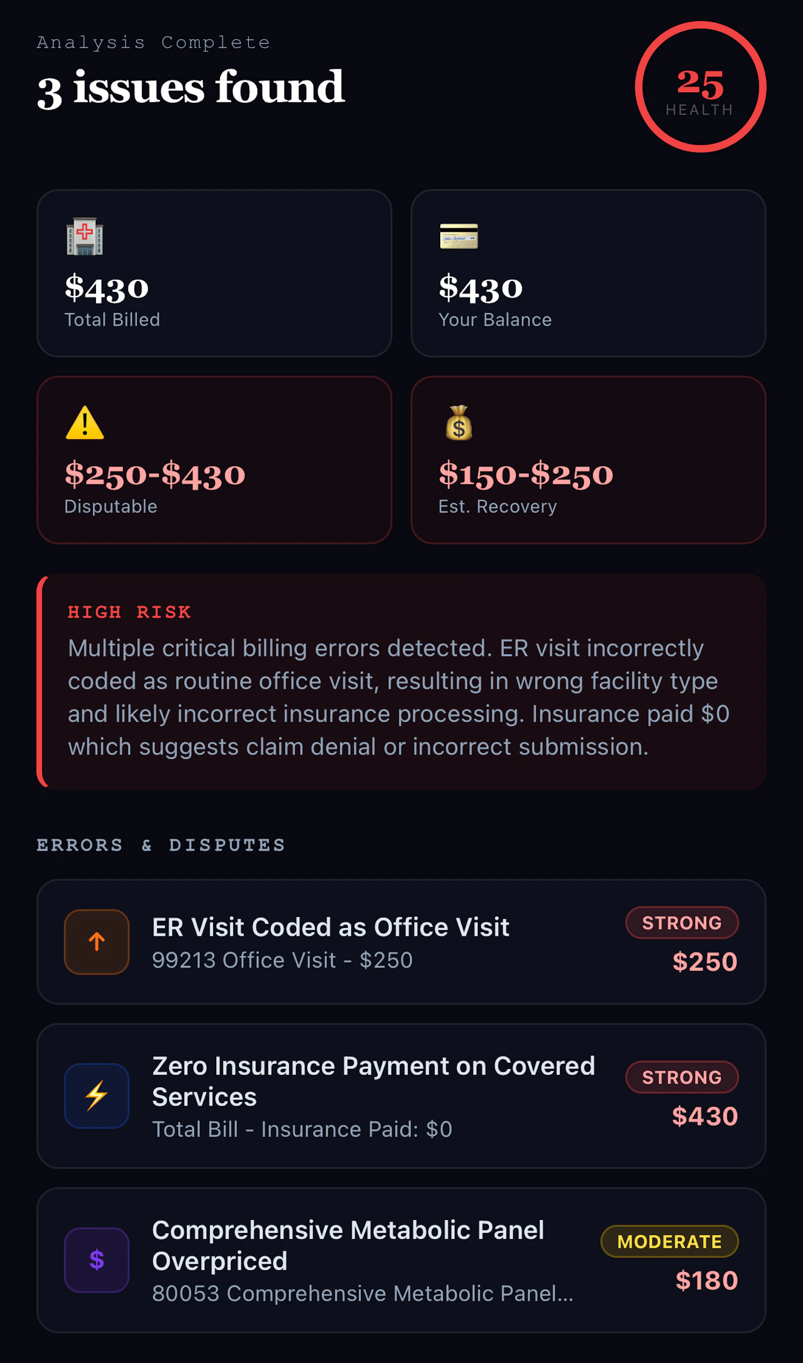 MedBillAI screenshot 1