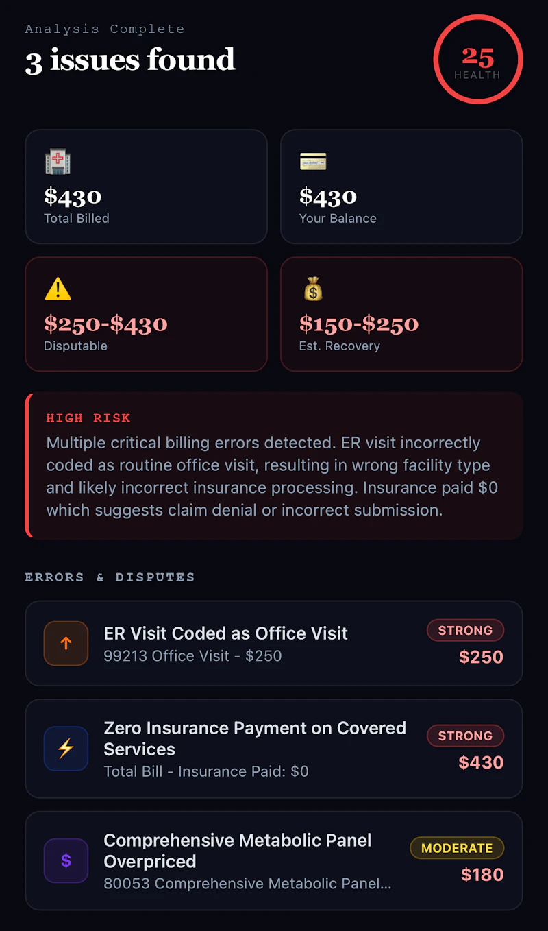 MedBillAI screenshot 1