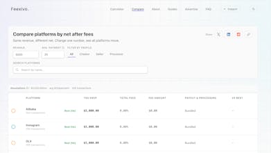 Feexivo - Net After Fees Calculator gallery image