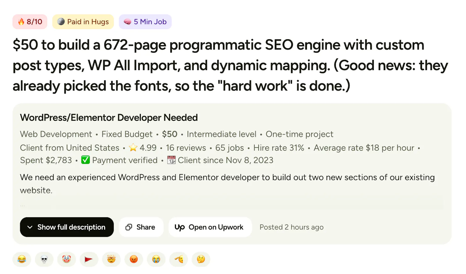 Upwork Shitshow screenshot 3