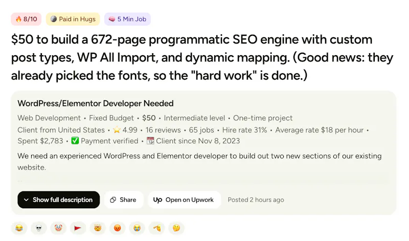 Upwork Shitshow screenshot 3