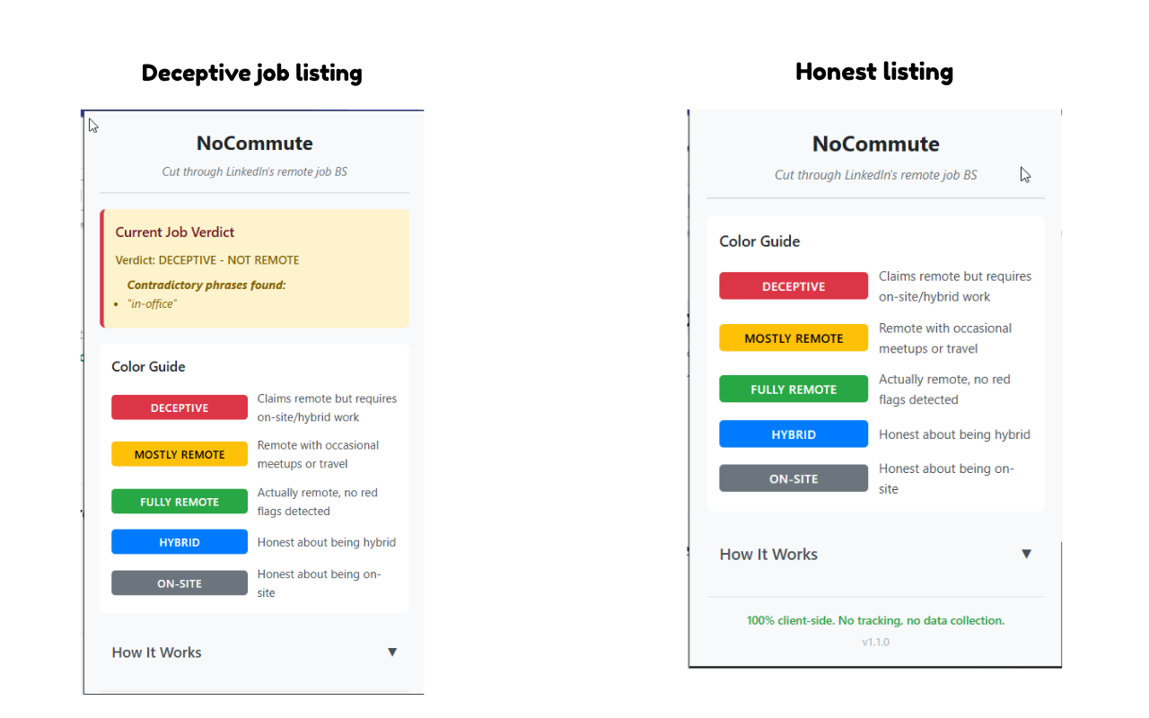 NoCommute - Screenshot 3 showing product features and functionality