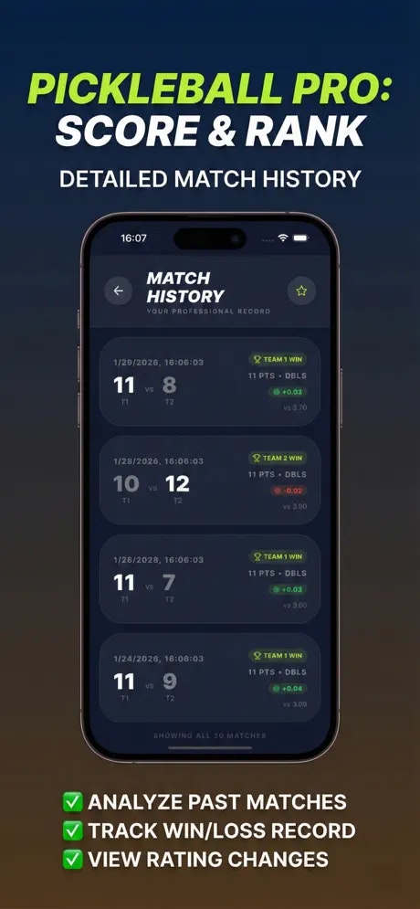Pickeball Pro - Screenshot 5 showing product features and functionality