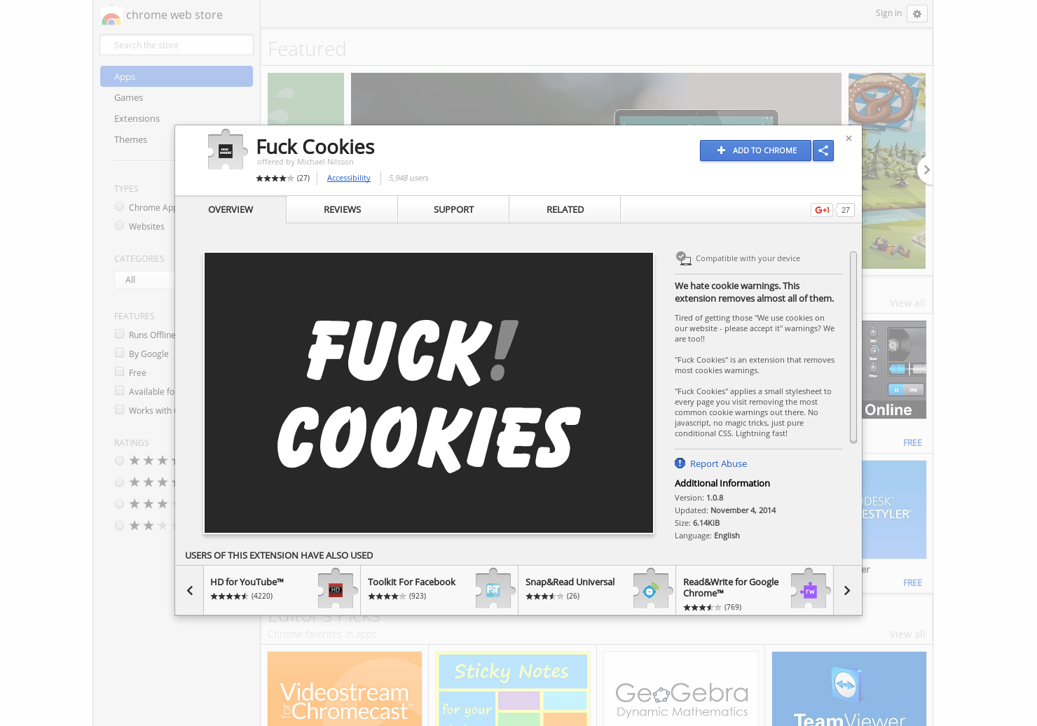 Fuck Cookies gallery image
