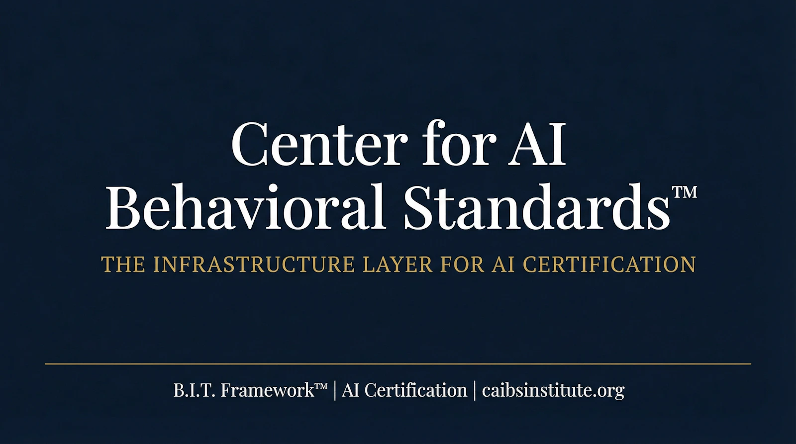 CAIBS Center for AI Behavioral Standards screenshot 1