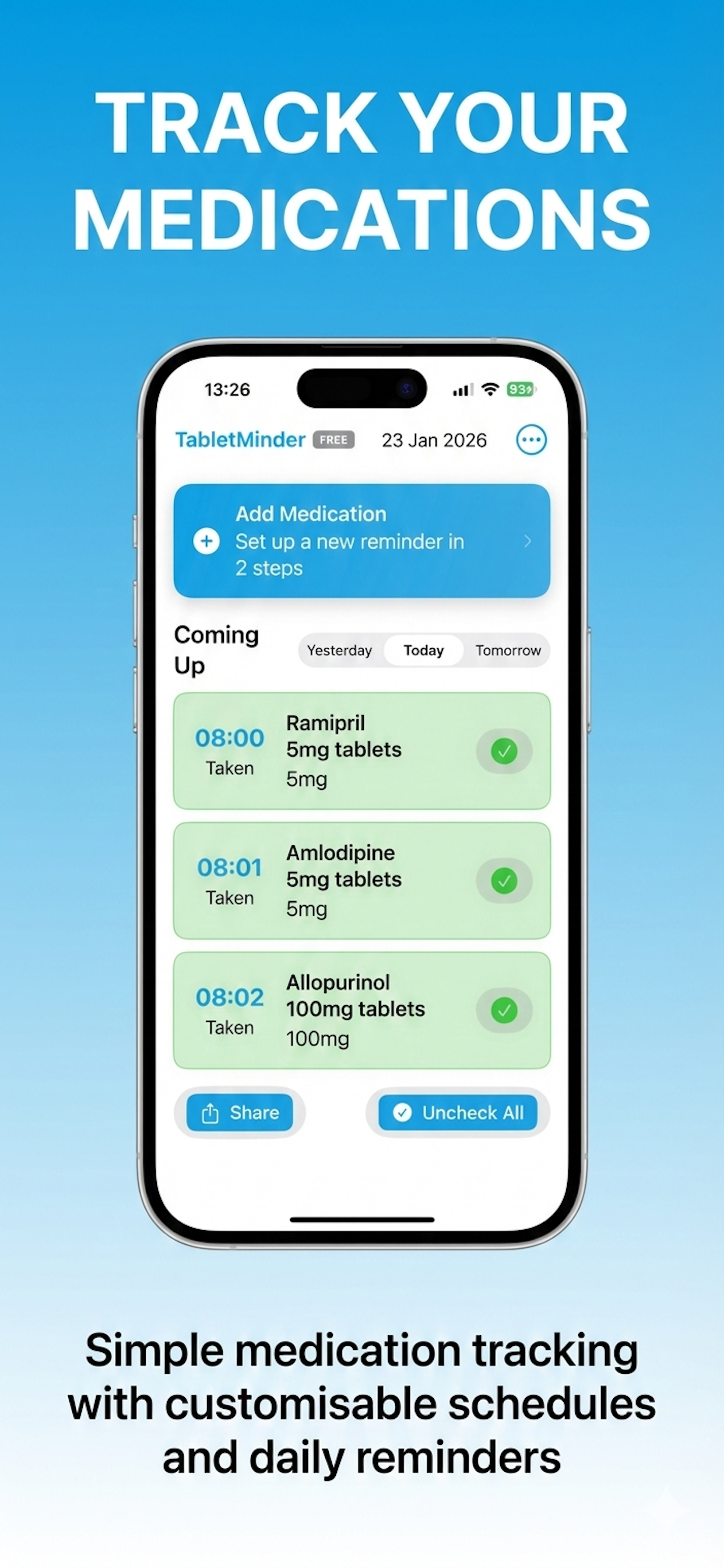 TabletMinder - Free UK Med Reminders gallery image