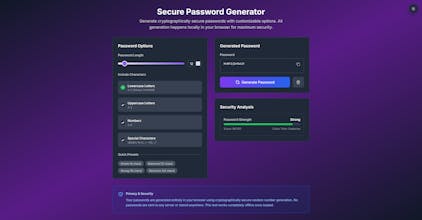 Secure Password Generator gallery image