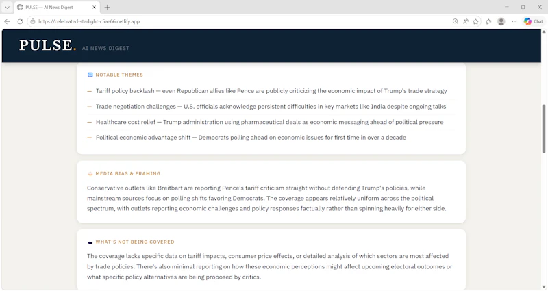 PULSE NEWS Intelligent Media Analysis screenshot 4