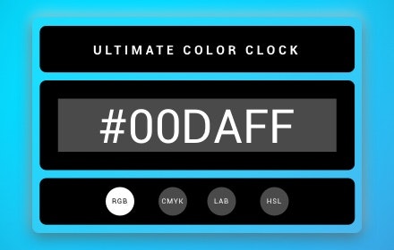 Ultimate Color Clock, New Tab Page
