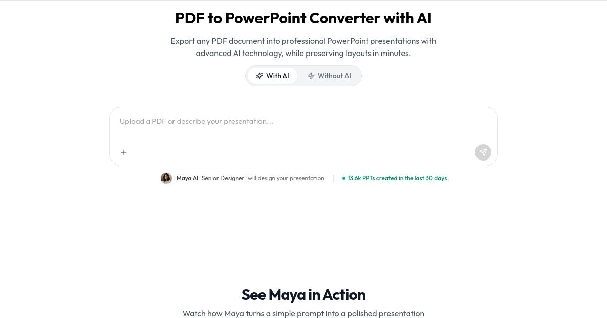 PDF to PowerPoint Converter with AI gallery image