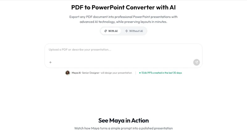 PDF to PowerPoint Converter with AI screenshot 1
