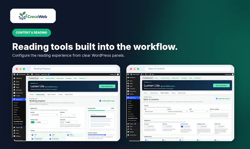 CreceWeb Lumen screenshot 5