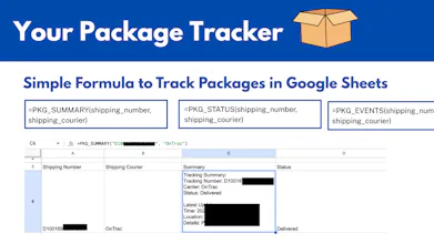 Your Package Tracker in Google Sheets gallery image