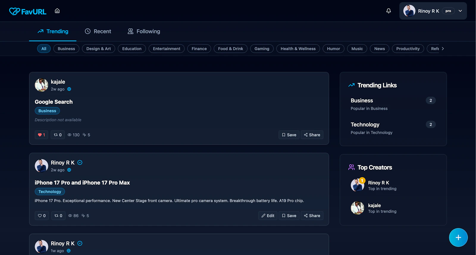 FavURL screenshot 2