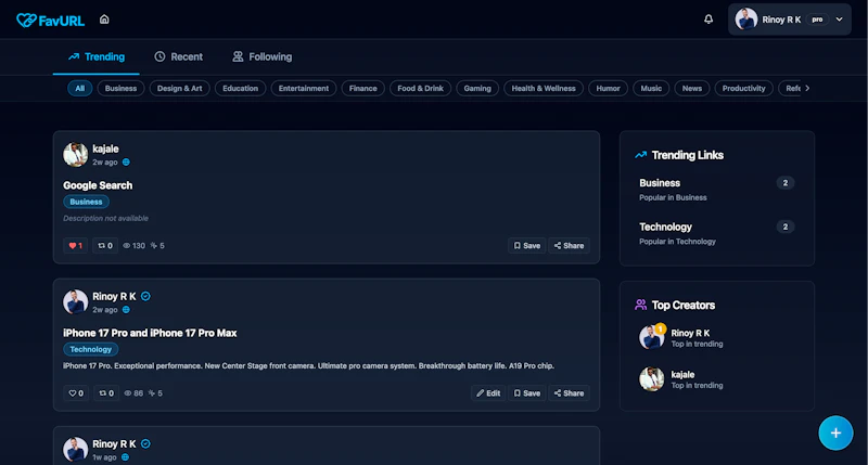FavURL screenshot 2