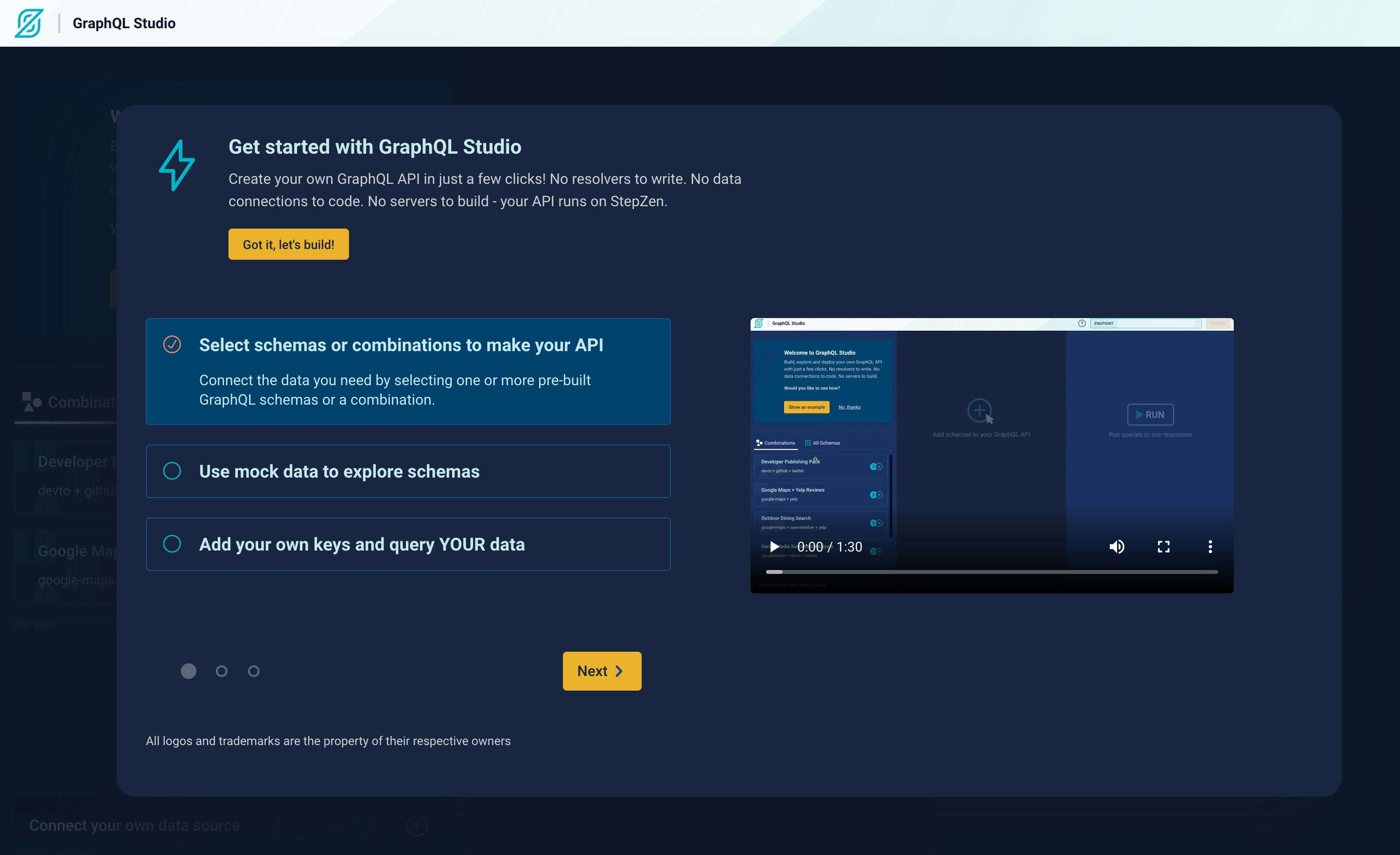 StepZen GraphQL Studio gallery image