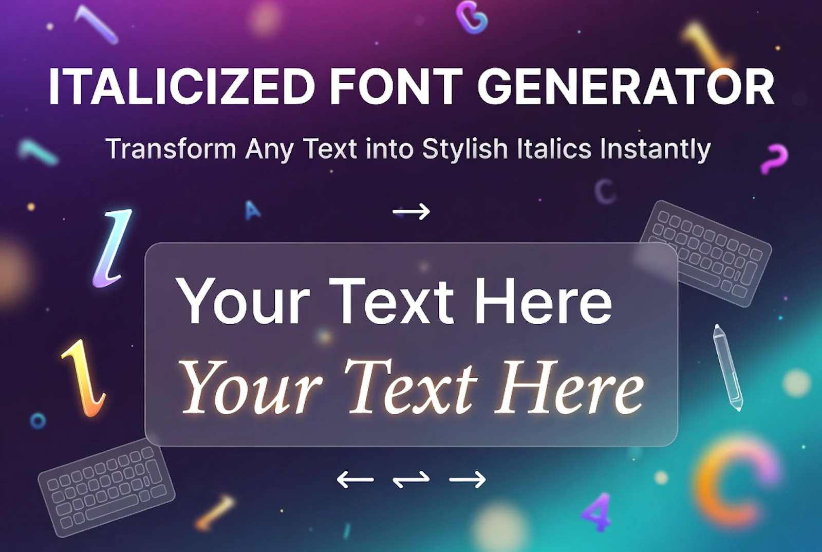 Italicized Font Generator screenshot 1